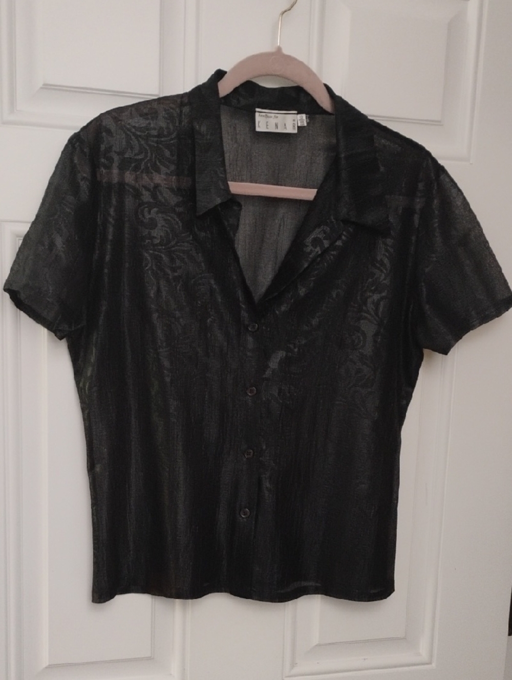 Sheer Black Kenar Shirt